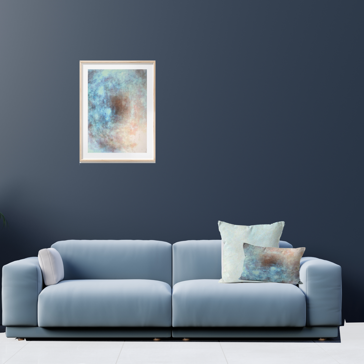 Coussin "Inner light blue" VERITE